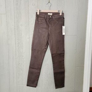 L'AGENCE Margot Coated High Rise Skinny Jeans Size 25 NWT